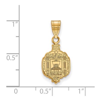 United States Naval Academy Gold-Plated Sterling Silver Medium US Crest Pendant – view 2