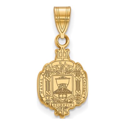 United States Naval Academy Gold-Plated Sterling Silver Medium US Crest Pendant