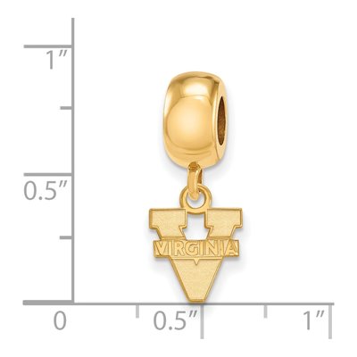 University of Virginia Gold-Plated Sterling Silver Extra Small Of Dangle Bead – view 3