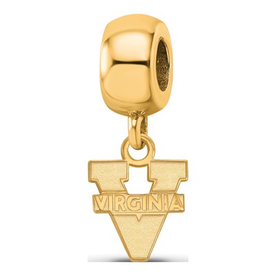 University of Virginia Gold-Plated Sterling Silver Extra Small Of Dangle Bead