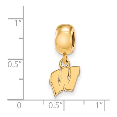 Wisconsin Badgers Letter W Dangle Bead Charm – view 2