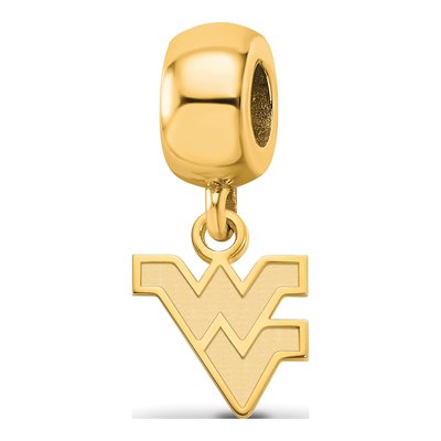 West Virginia University Dangle Bead Charm