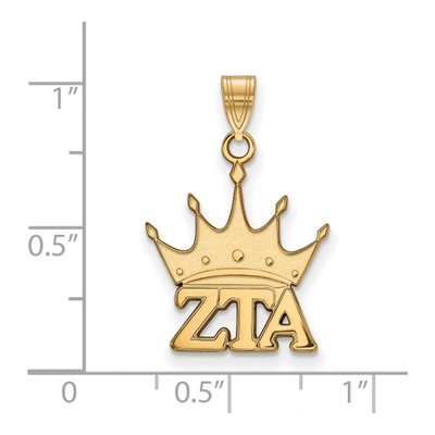 Zeta Tau Alpha Gold-Plated Sterling Silver Small Pendant – view 2