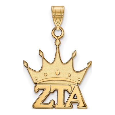 Zeta Tau Alpha Gold-Plated Sterling Silver Small Pendant