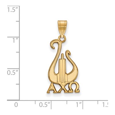 Alpha Chi Omega Gold-Plated Sterling Silver Large Sorority Pendant – view 2