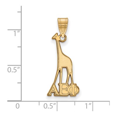 Alpha Epsilon Phi Gold-Plated Sterling Silver Medium Sorority Pendant – view 2