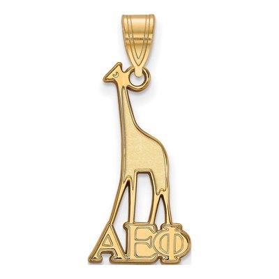Alpha Epsilon Phi Gold-Plated Sterling Silver Medium Sorority Pendant