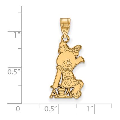 Alpha Xi Delta Gold-Plated Sterling Silver Medium Symbol Pendant – view 2
