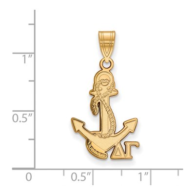 Delta Gamma Gold-Plated Sterling Silver Medium Sorority Pendant – view 2