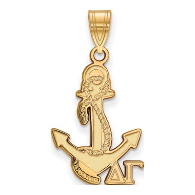Delta Gamma Gold-Plated Sterling Silver Medium Sorority Pendant
