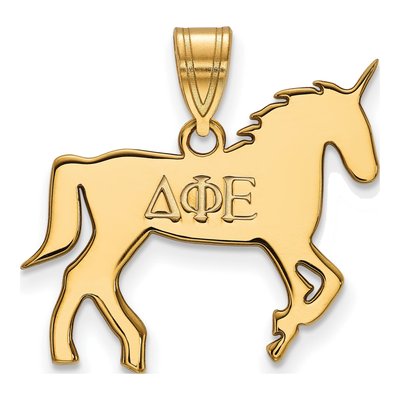 Delta Phi Epsilon Gold-Plated Sterling Silver Medium Sorority Pendant