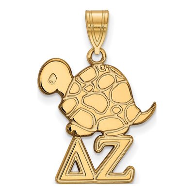 Delta Zeta Gold-Plated Sterling Silver Medium Sorority Symbol Pendant