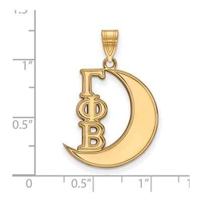Gamma Phi Beta Gold-Plated Sterling Silver Medium Sorority Pendant – view 2