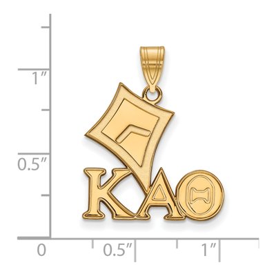 Kappa Alpha Theta Gold-Plated Sterling Silver Medium Sorority Symbol Pendant – view 2