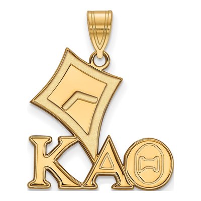 Kappa Alpha Theta Gold-Plated Sterling Silver Medium Sorority Symbol Pendant