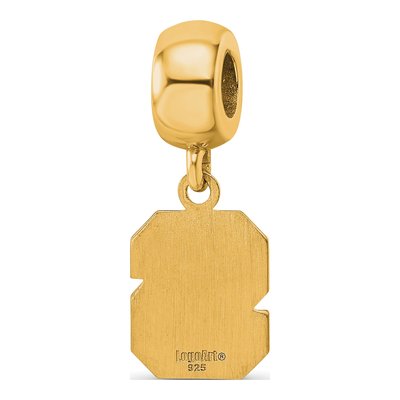 North Carolina State University Gold-Plated Sterling Silver Small NC Dangle Bead – view 5