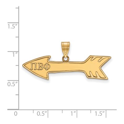 Pi Beta Phi Gold-Plated Sterling Silver Medium Sorority Symbol Pendant – view 2
