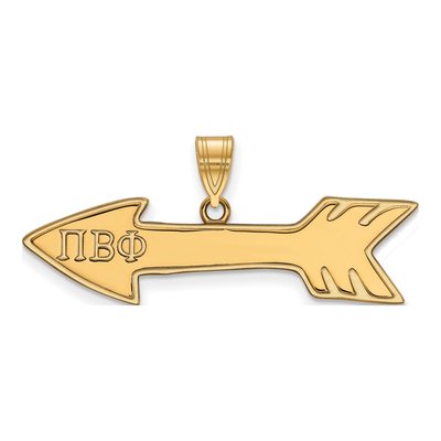 Pi Beta Phi Gold-Plated Sterling Silver Medium Sorority Symbol Pendant