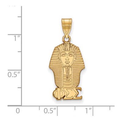 Phi Sigma Sigma Gold-Plated Sterling Silver Medium Sorority Symbol Pendant – view 2