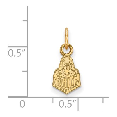 Purdue University Gold-Plated Sterling Silver Extra Small Boilermakers Train Pendant – view 2