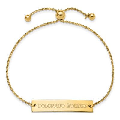 Colorado Rockies Gold-Plated Sterling Silver Adjustable Bracelet – view 2