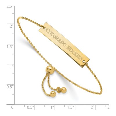 Colorado Rockies Gold-Plated Sterling Silver Adjustable Bracelet – view 3