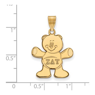 Sigma Delta Tau Gold-Plated Sterling Silver Medium Sorority Pendant – view 2