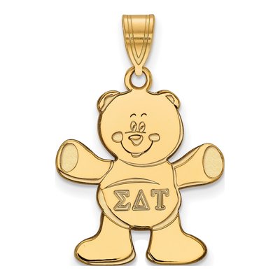 Sigma Delta Tau Gold-Plated Sterling Silver Medium Sorority Pendant