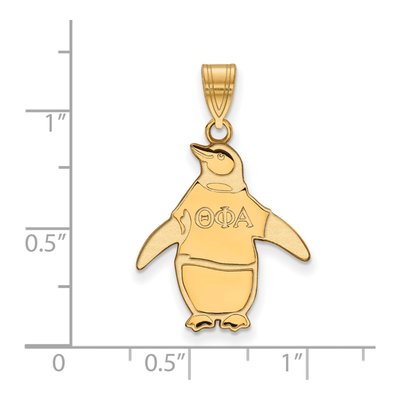 Theta Phi Alpha Gold-Plated Sterling Silver Medium Sorority Symbol Pendant – view 2