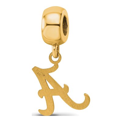 University of Alabama Gold-Plated Sterling Silver Small Letter A Dangle Bead – view 5