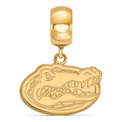 University of Florida Gold-Plated Sterling Silver Small Gators Dangle Bead – view 4