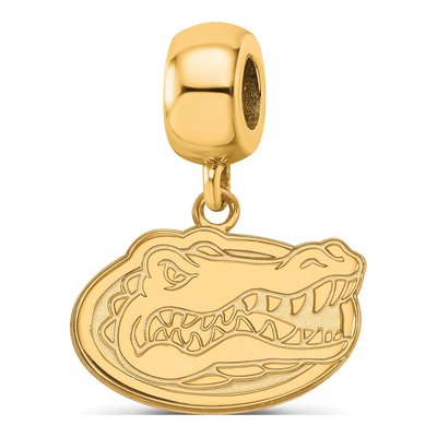 University of Florida Gold-Plated Sterling Silver Small Gators Dangle Bead