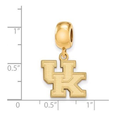 University of Kentucky Gold-Plated Sterling Silver Small Wildcats Dangle Bead – view 3