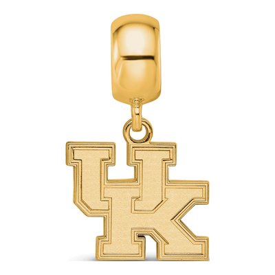 University of Kentucky Gold-Plated Sterling Silver Small Wildcats Dangle Bead – view 4