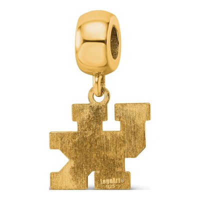 University of Kentucky Gold-Plated Sterling Silver Small Wildcats Dangle Bead – view 5