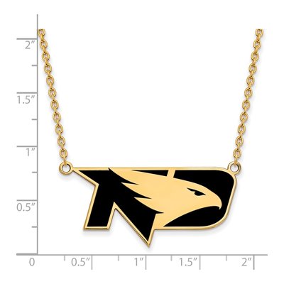 UND Fighting Hawks Enamel Pendant Necklace, 18" – view 2