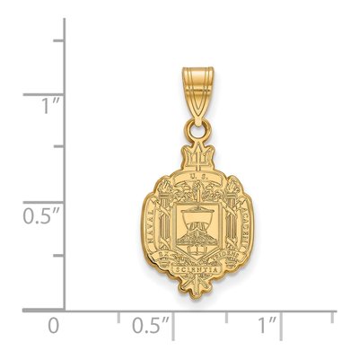 United States Naval Academy Gold-Plated Sterling Silver US Large Crest Pendant – view 2