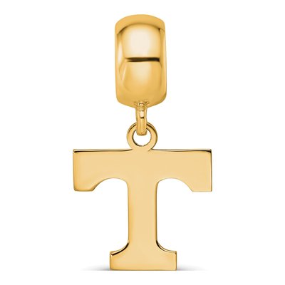 University of Tennessee Gold-Plated Sterling Silver Small Letter T Dangle Bead – view 4