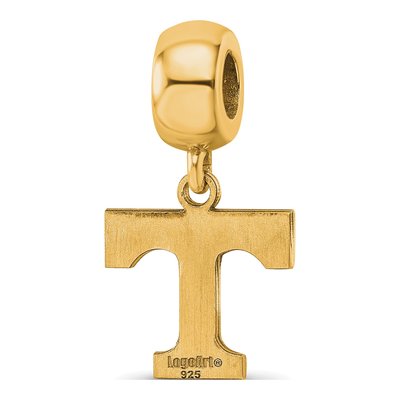University of Tennessee Gold-Plated Sterling Silver Small Letter T Dangle Bead – view 5