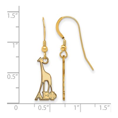 Alpha Epsilon Phi Gold-Plated Sterling Silver Sorority Earrings – view 2