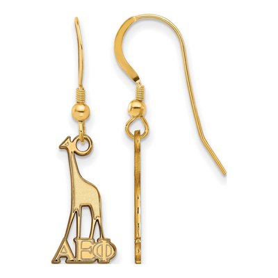 Alpha Epsilon Phi Gold-Plated Sterling Silver Sorority Earrings