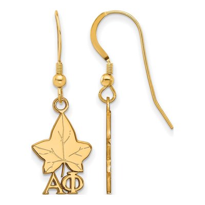 Alpha Phi Gold-Plated Sterling Silver Sorority Symbol Earrings