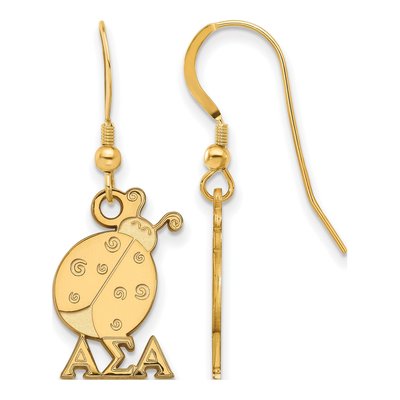 Alpha Sigma Alpha Gold-Plated Sterling Silver Sorority Earrings