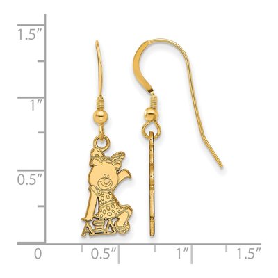 Alpha Xi Delta Gold-Plated Sterling Silver Sorority Symbol Earrings – view 2
