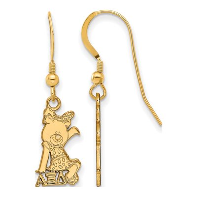 Alpha Xi Delta Gold-Plated Sterling Silver Sorority Symbol Earrings
