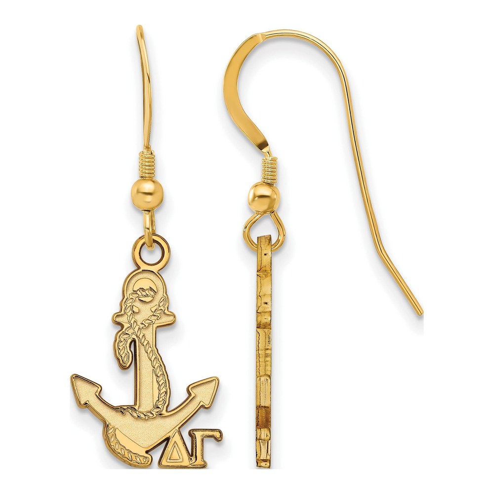 Delta Gamma Gold-Plated Sterling Silver Sorority Earrings