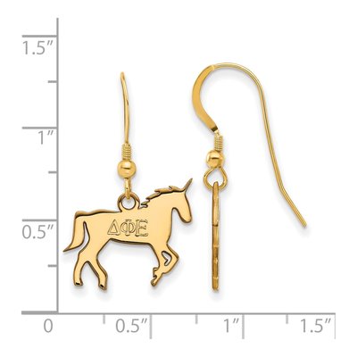 Delta Phi Epsilon Gold-Plated Sterling Silver Sorority Earrings – view 2