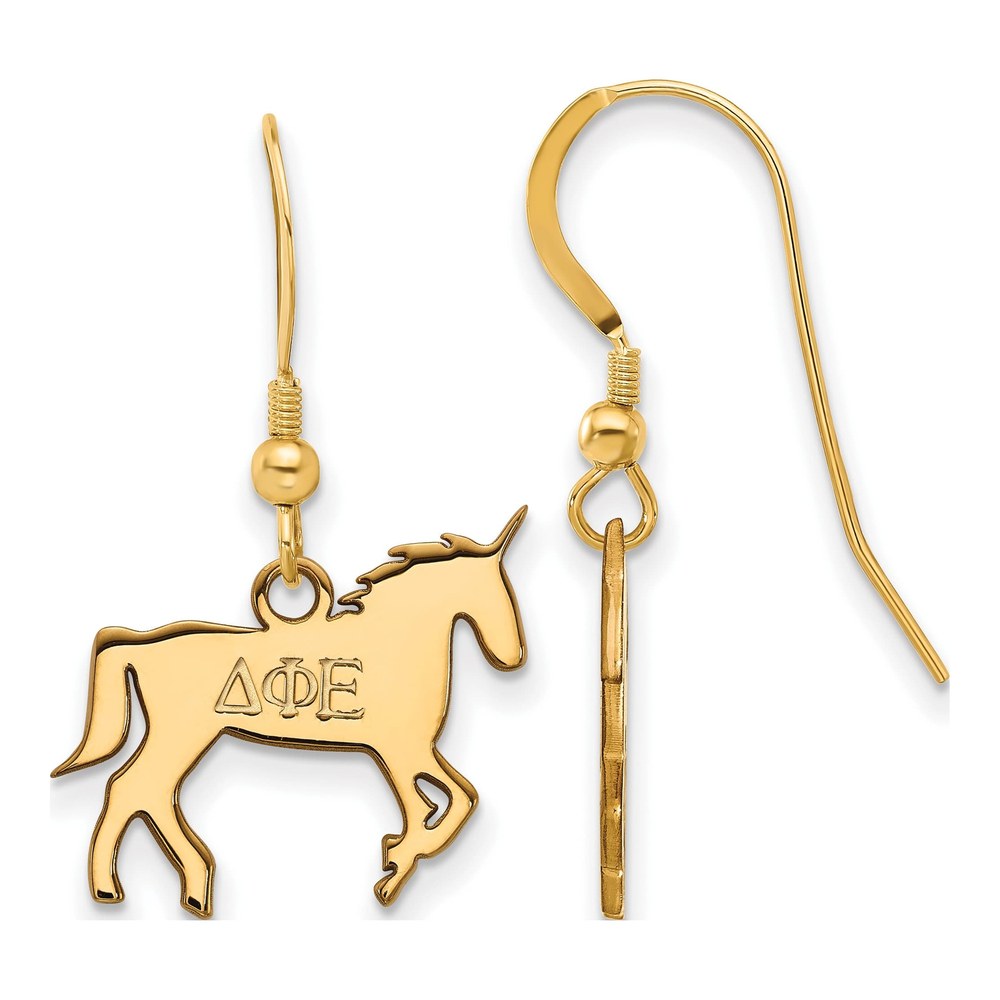 Delta Phi Epsilon Gold-Plated Sterling Silver Sorority Earrings