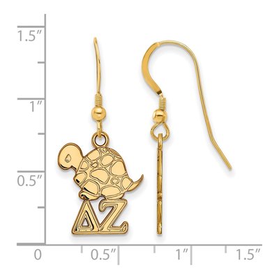 Delta Zeta Gold-Plated Sterling Silver Sorority Earrings – view 2