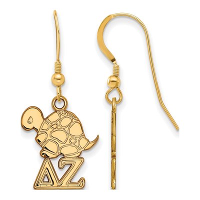 Delta Zeta Gold-Plated Sterling Silver Sorority Earrings